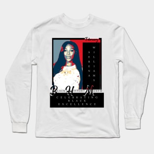 Serena Williams Black History Month Icon Long Sleeve T-Shirt